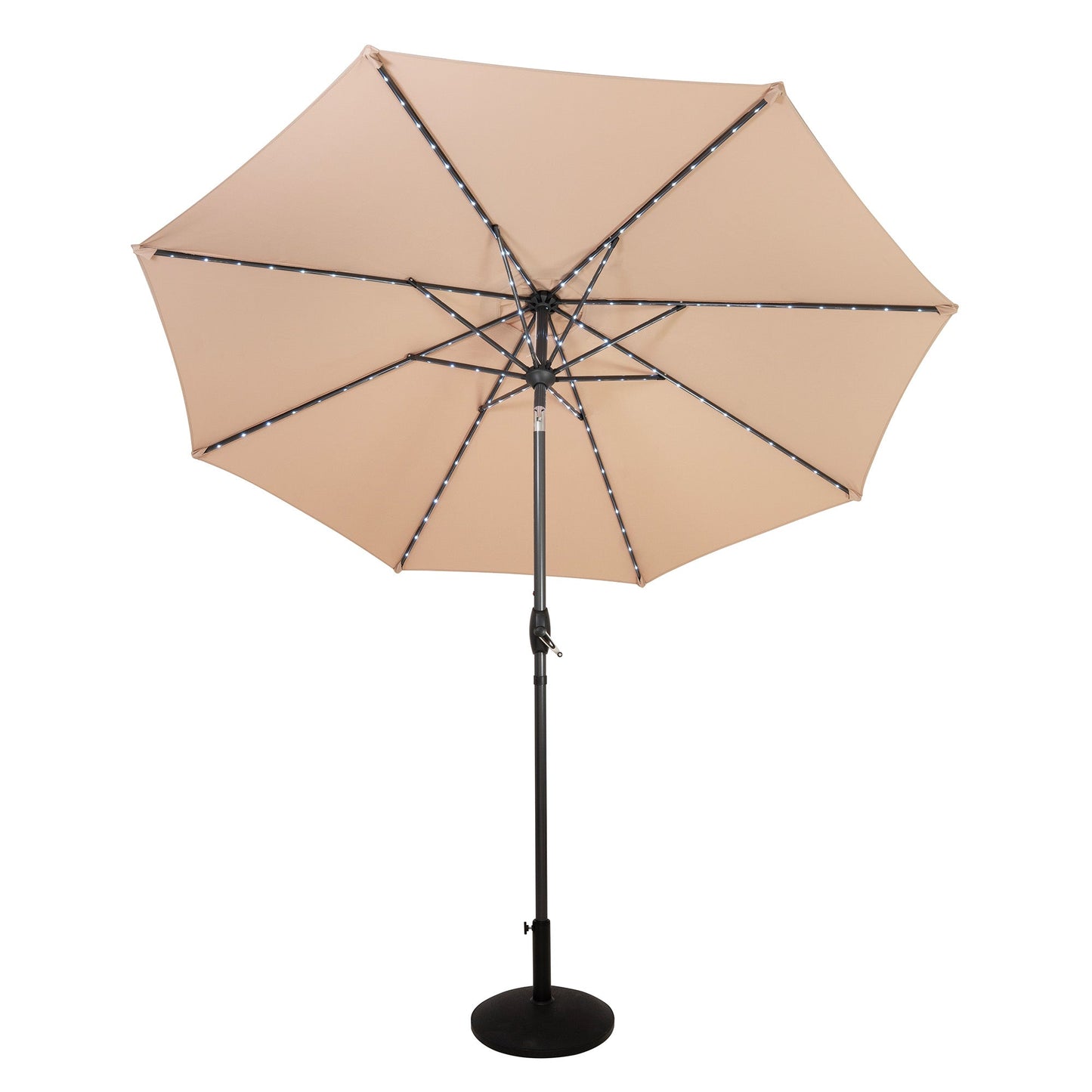 Parasol Led Inclinable 2,7 M Con Base – Beige_0