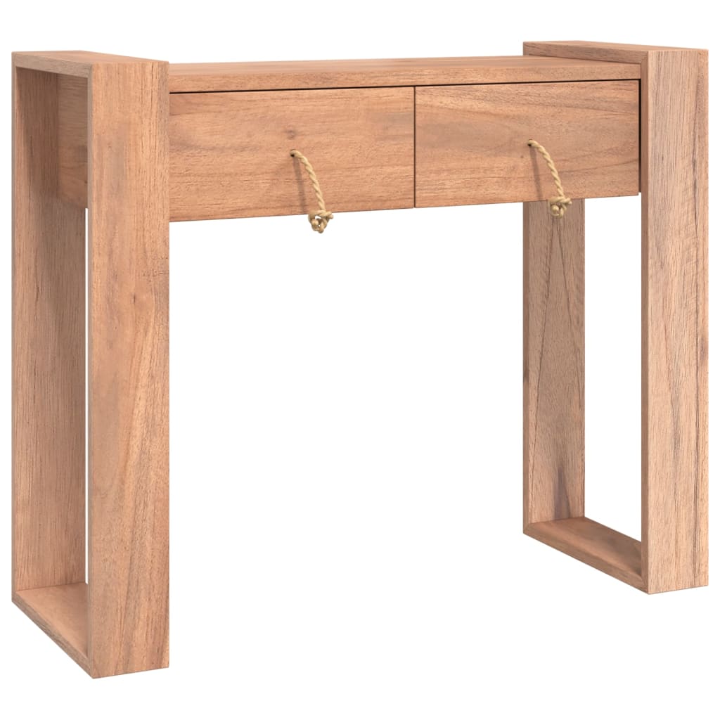 Mesa Consola De Madera Maciza De Teca 90x35x75 Cm_0