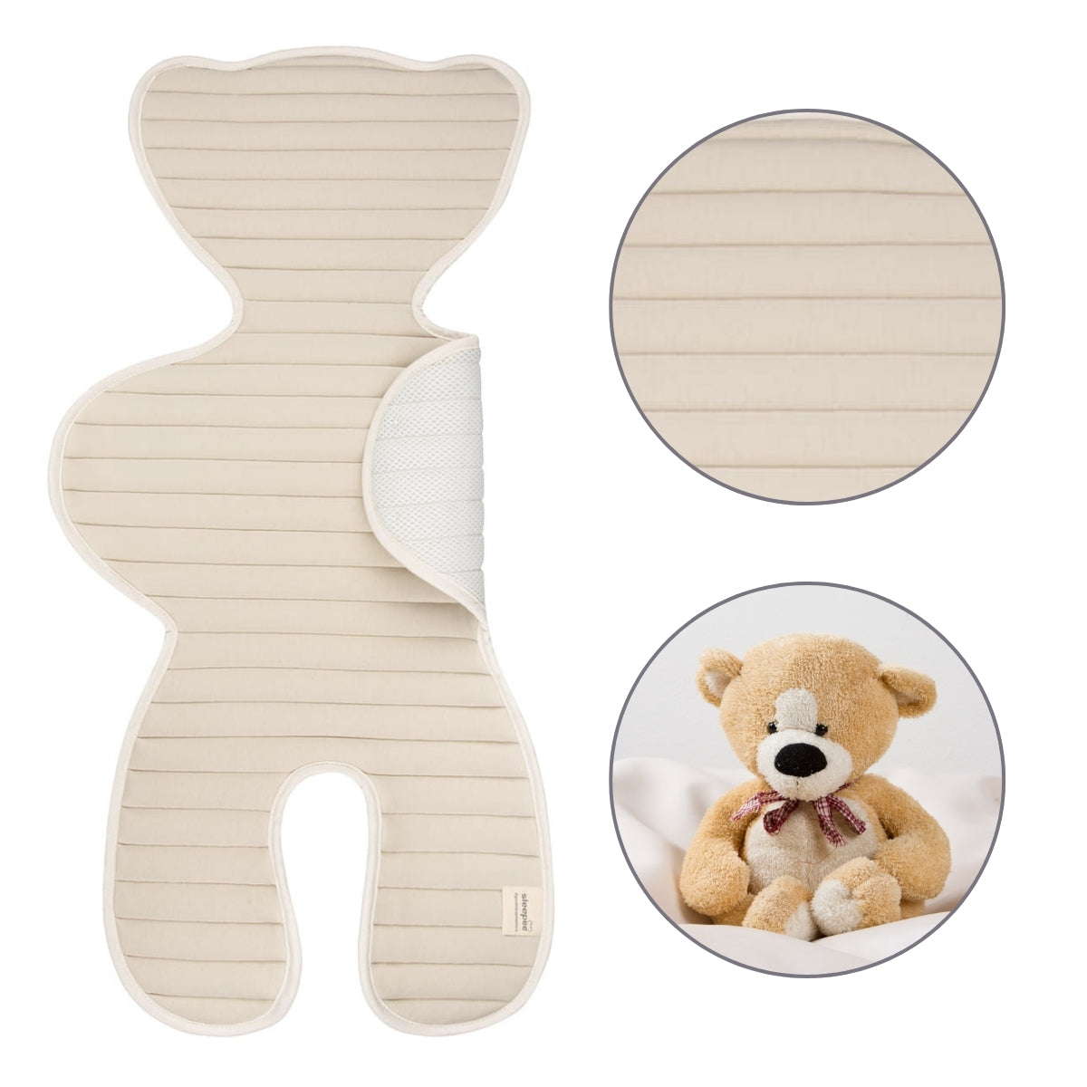 Colchoneta Unviersal Transpirable Para Silla De Coche Sand_1