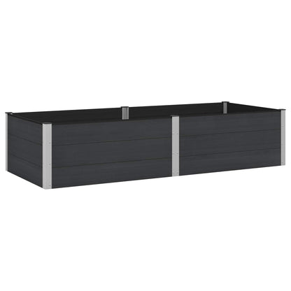 Arriate Elevado Negro 250 X 100 X 54 Cm Wpc Y Aluminio_0