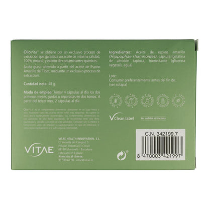 Oliovita 700 Mg Vitae 60 cápsulas