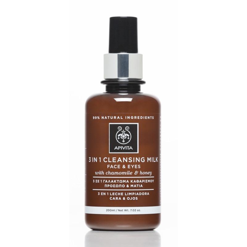 Emulsão facial e para os olhos Apivita 3 em 1 200 ml