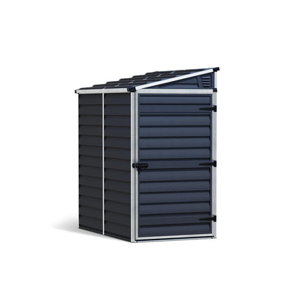 Pent Garden Shed 177x117 cm Cinza Escuro 