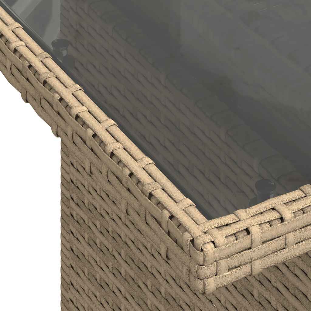 Set Sofás De Jardín 7 Piezas Y Cojines Ratán Sintético Beige / Vetonek_3