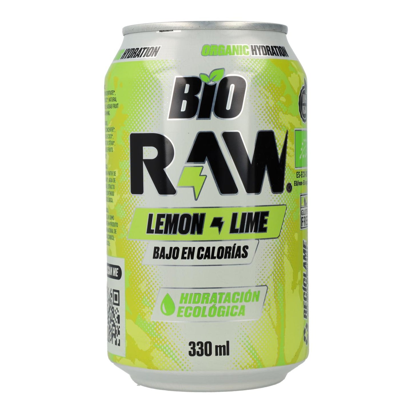 Bebida Isotónica Biológica RAW Sabor a Lima e Limão Lata 330 ml