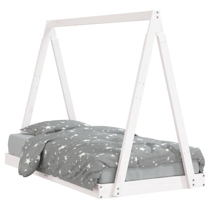 Vidaxl Estructura De Cama Para Niños Madera De Pino Blanco 80x160 Cm_0