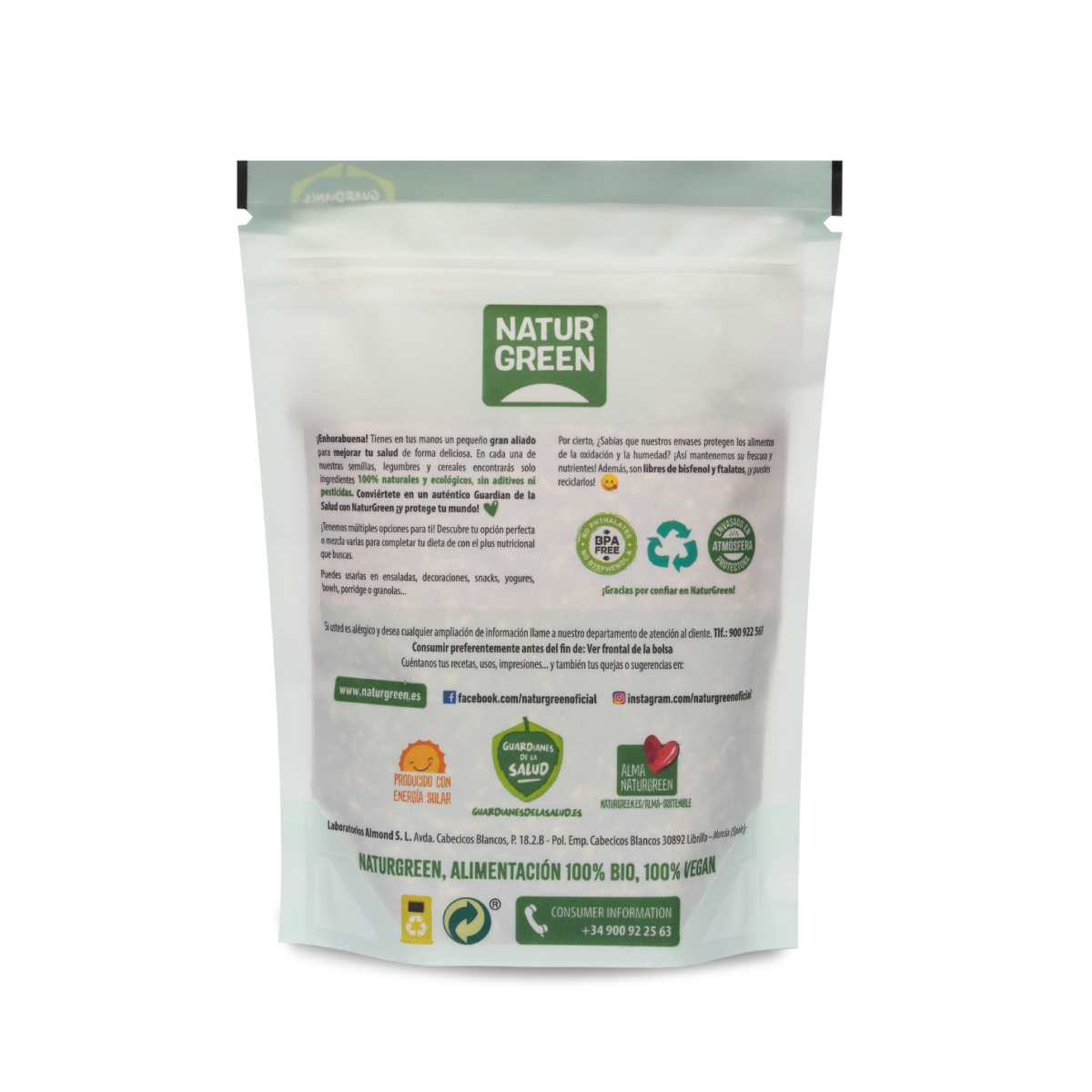 Mix de sementes Naturgreen Super Ómega 3, 200 g