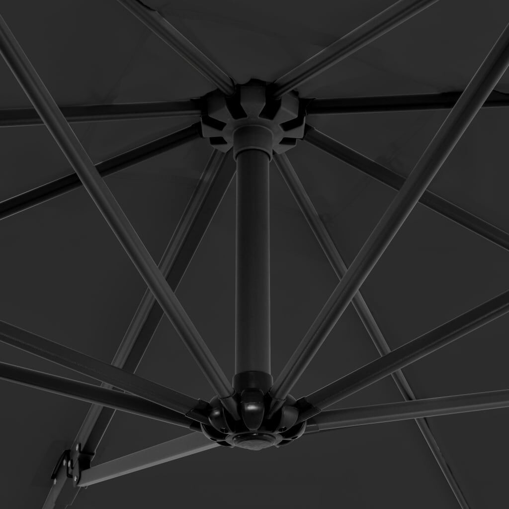 Vidaxl Sombrilla Jardín Voladiza Palo De Aluminio Antracita 250x250 Cm_4