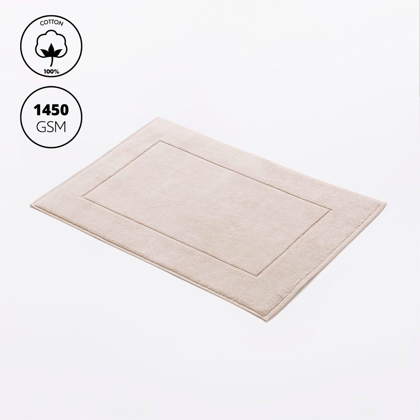 Alfombrilla De Baño 50x80cm 100% Algodón 1450gsm Crudo Scalpers Home_2