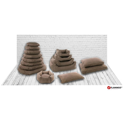 Flamingo Cama Para Perros Y Cremallera Panama Hexagonal Taupe 50x18 Cm / Vetonek_2