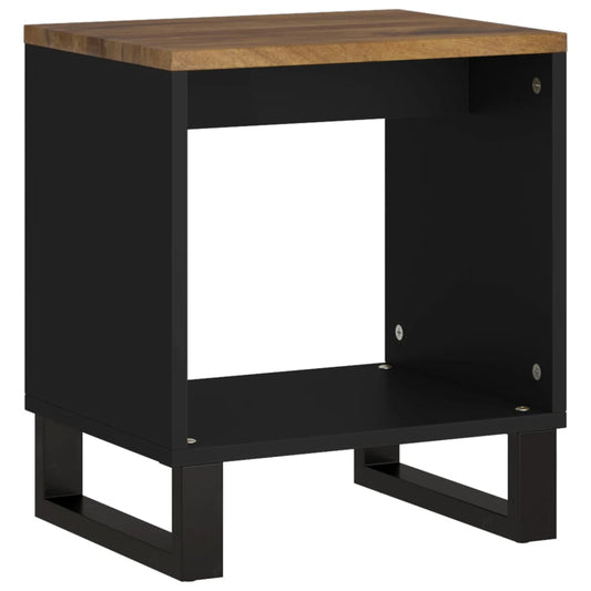 Mesa De Centro Madera Maciza Mango Y Contrachapada 40x31x46 Cm_0