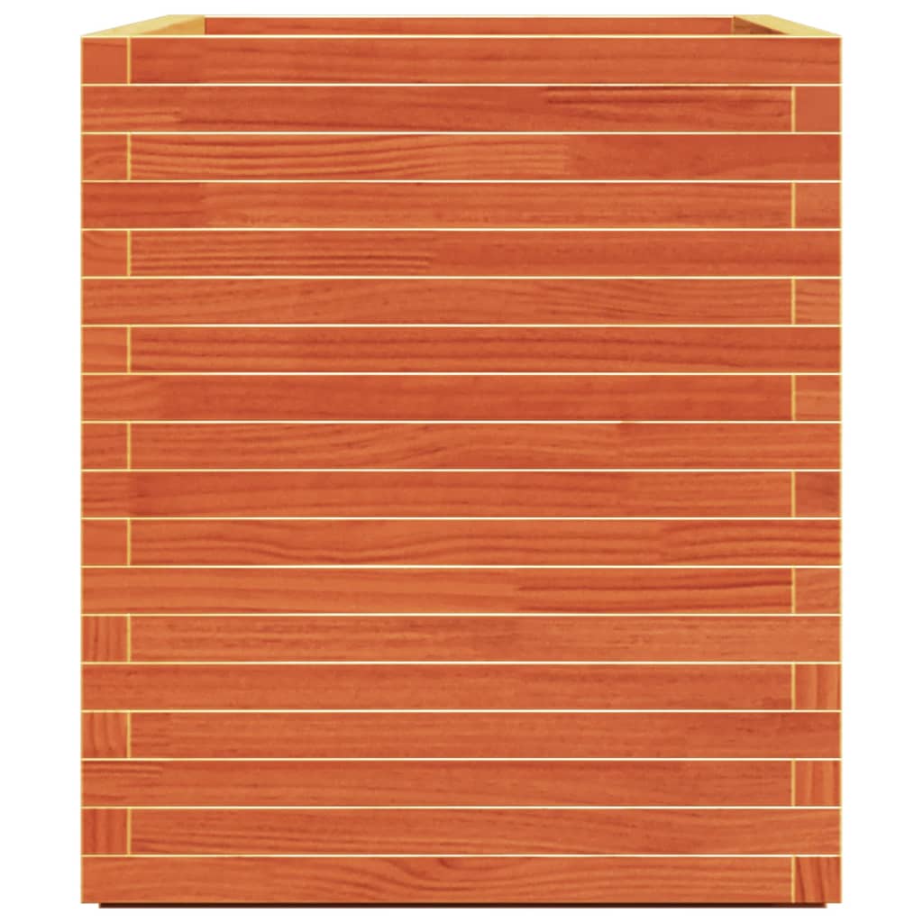 Jardinera Madera Maciza De Pino Marrón Cera 90x60x72 Cm_5