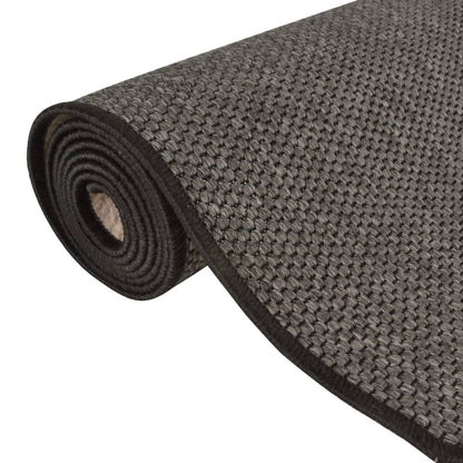 Vidaxl Alfombra De Pasillo Con Aspecto Sisal Gris Antracita 50x300 Cm_4