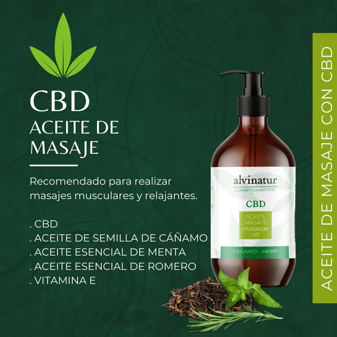 Alvinatur - Aceite Masaje CBD 250ml, Corporal, Masajes Relajantes Y Musculares, Con Aceites Esenciales_3