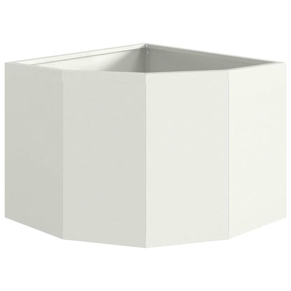 Macetero De Esquina Blanco 45 X 45 X 35 Cm Acero_4