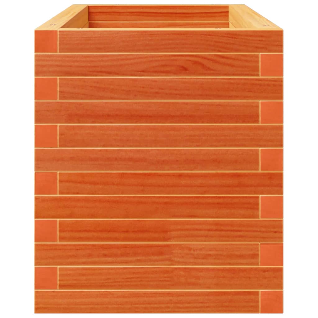 Jardinera Madera Maciza De Pino Marrón Cera 90x40x49,5 Cm_5