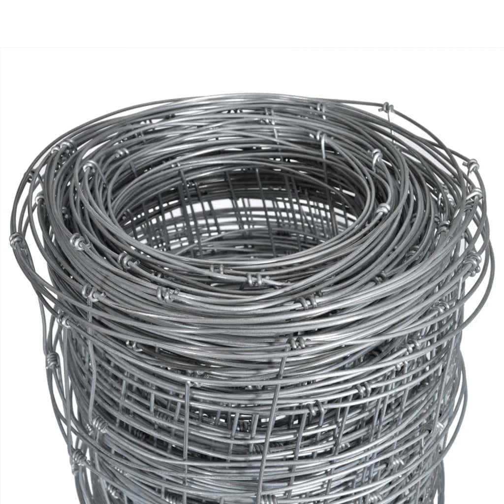 Valla De Jardín De Acero Galvanizado Plateado 50x1,25 M / Vetonek_1