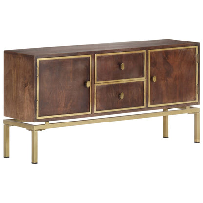 Aparador De Madera Maciza De Mango 120x29x60 Cm_0