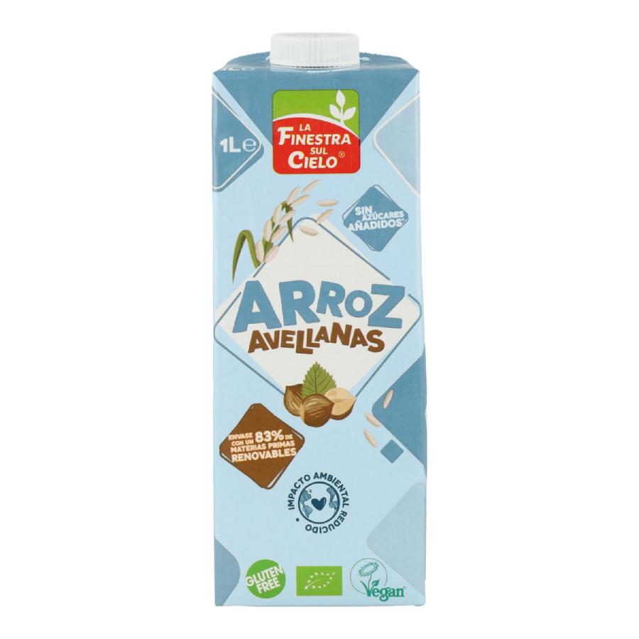 Pack de 6 Bebida Biológica de Arroz com Avelã La Finestra Sul Cielo 1 L