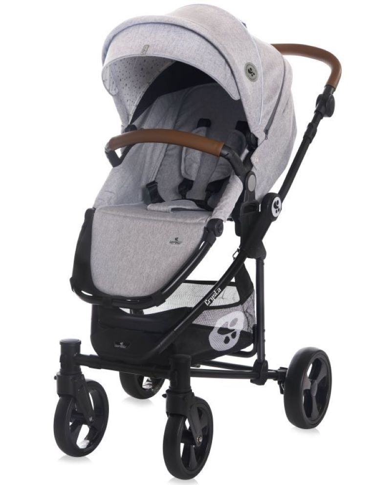 Carrito De Bebé Trio Con Capazo Duro Crysta Hasta 22 Kg Opaline Grey_2