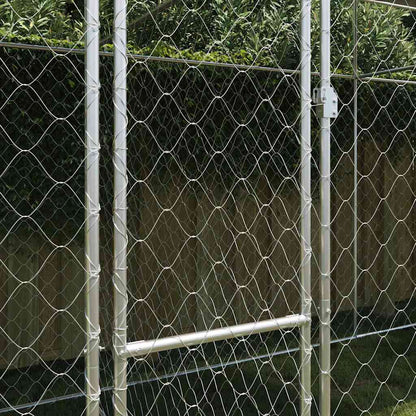 Jaula Para Perro Con Techo Plateado 600 X 200 X 256 Cm_2