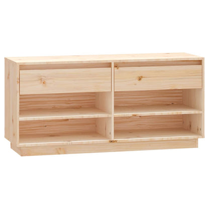 Mueble Zapatero De Madera Maciza De Pino 110x34x52 Cm / Vetonek_2