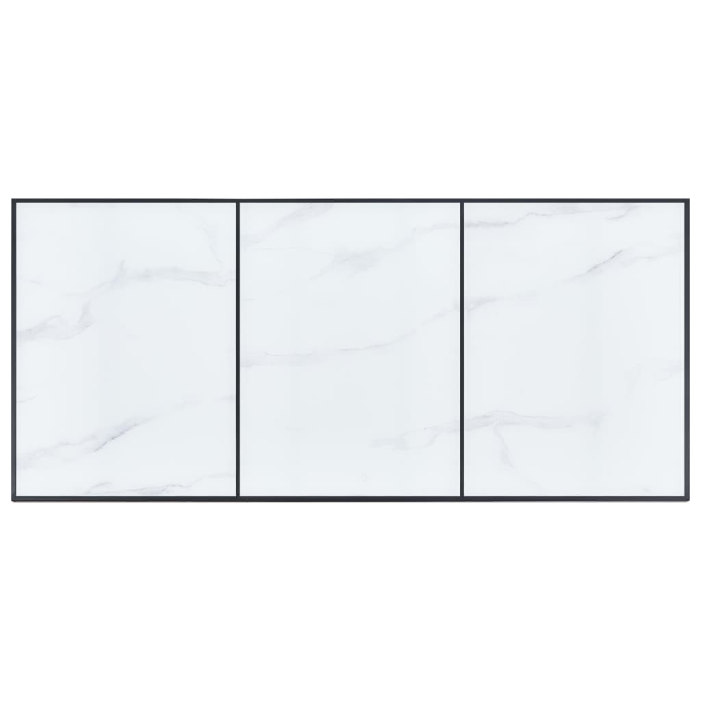 Mesa De Comedor De Vidrio Templado Blanco 180x90x75 Cm_2