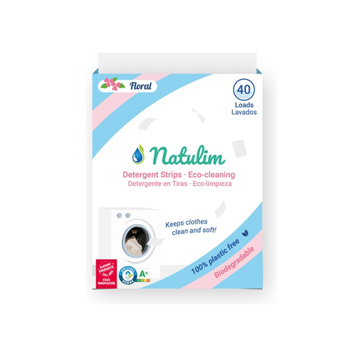 Tiras de lavagem Eco Floral, Natulim, 40 lavagens