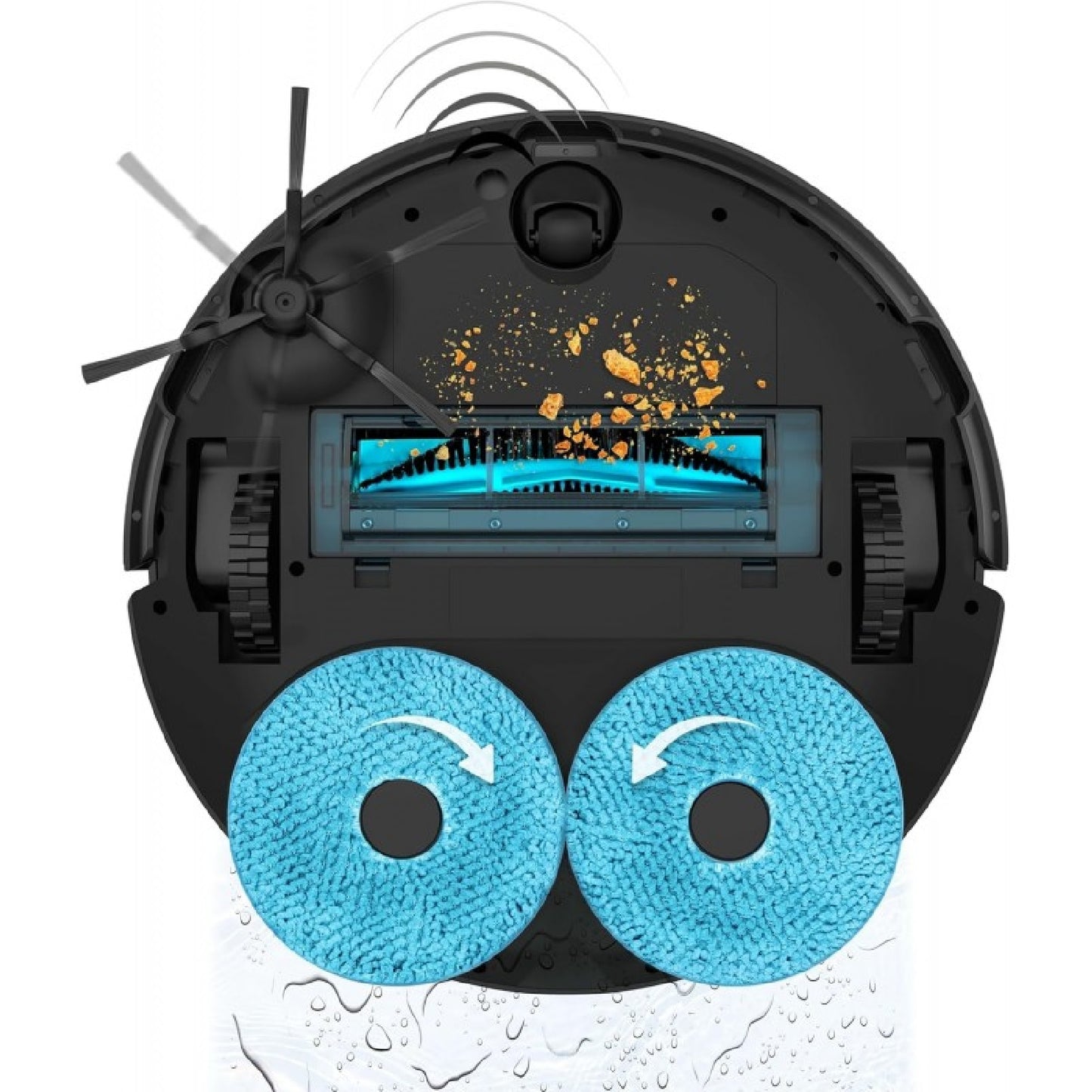 Cecotec Robot Aspirador Y Friegasuelos Conga 11090 Titanium X Spin Revolution Home&wash Con Base De Autovaciado Autolimp_2
