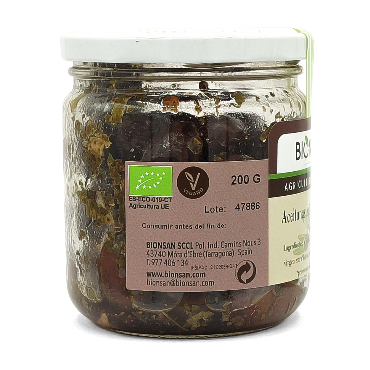 Aceitunas Negras Kalamata Confitadas Picantes Eco Bionsan 200gr_1