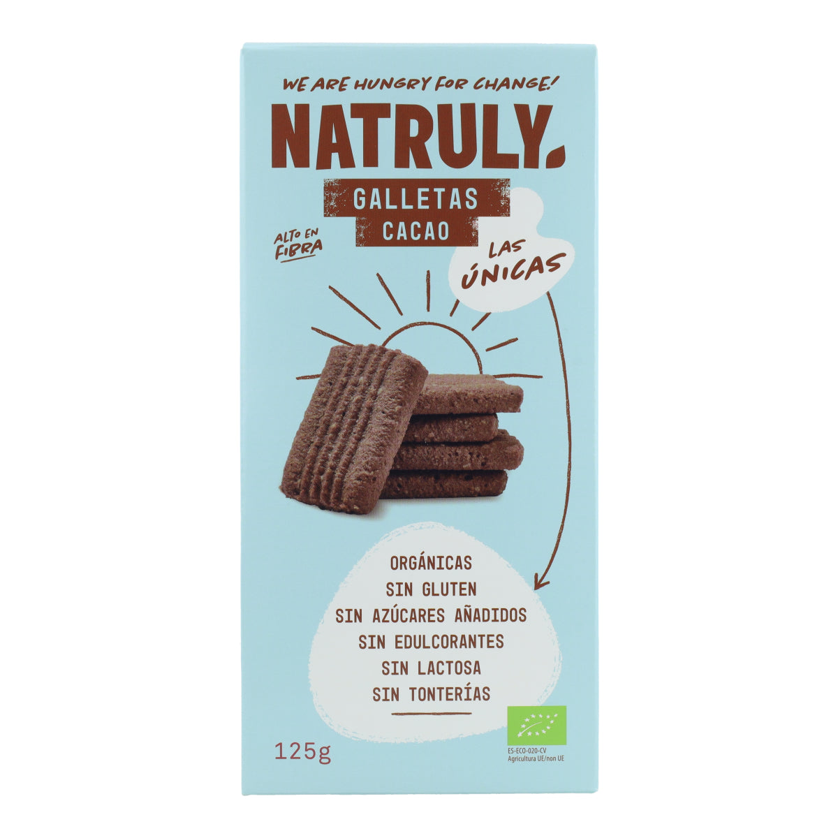 Bolachas Natruly Organic Sabor Cacau 125g