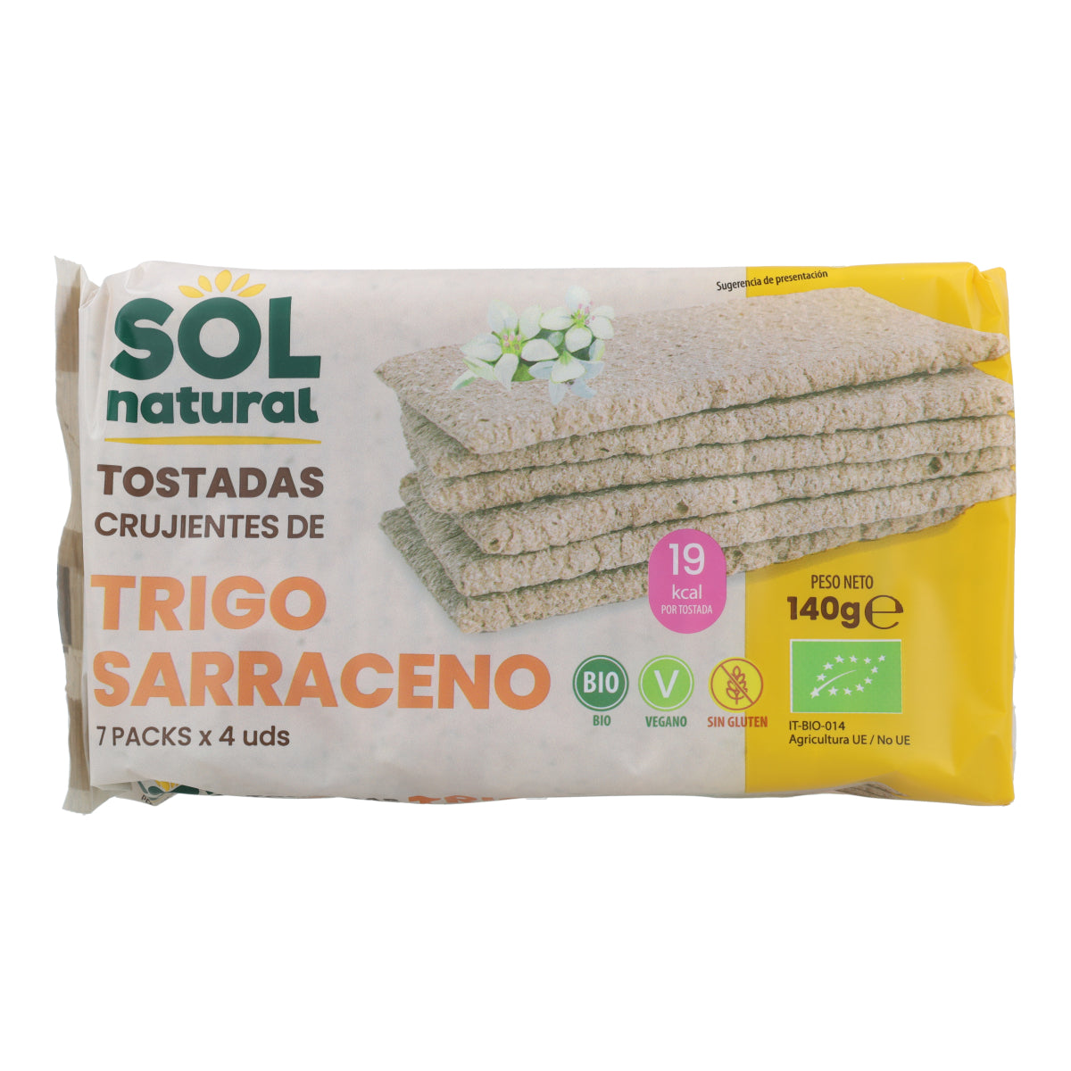 Tosta de trigo sarraceno biológico Sol Natural 140g