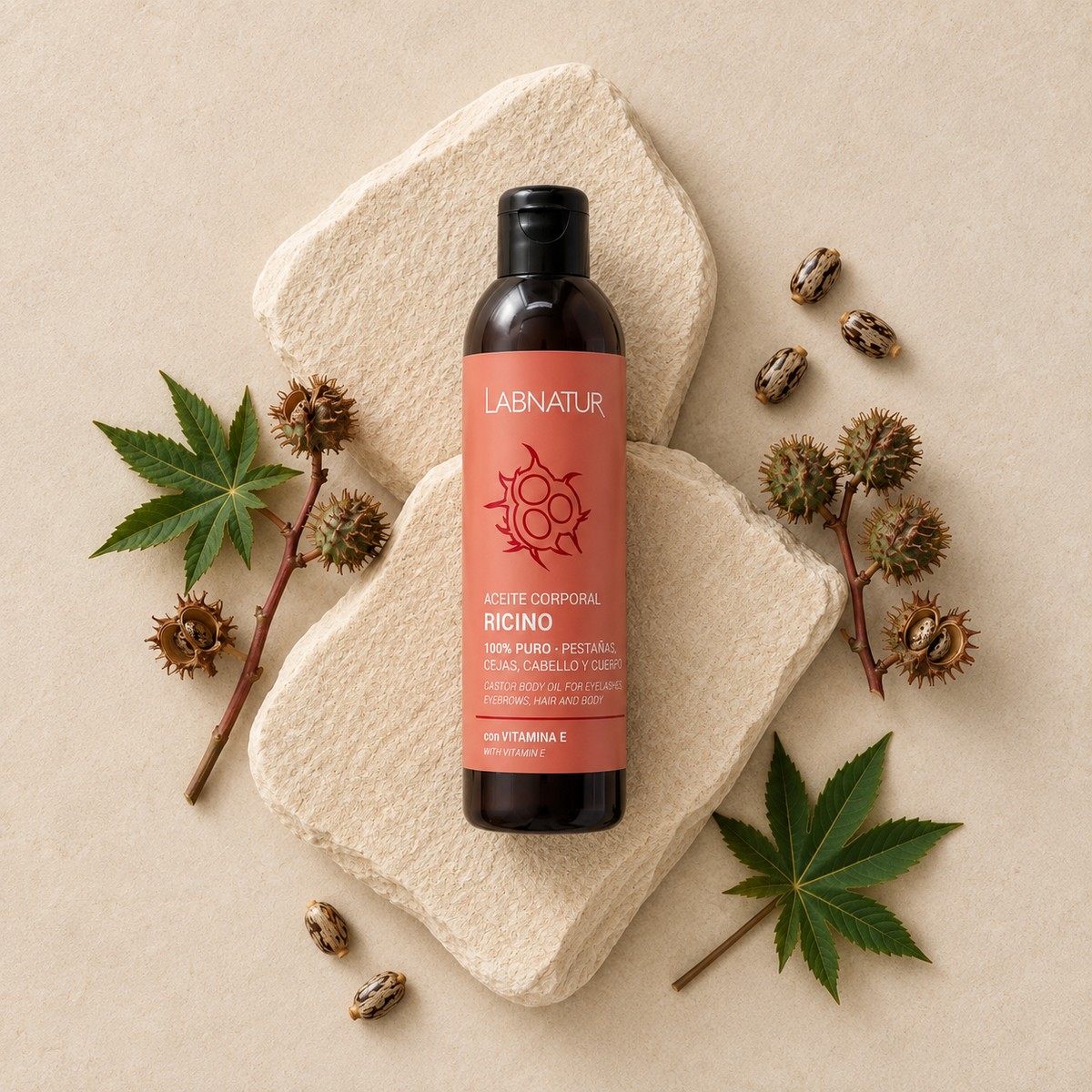 Aceite Corporal de Ricino Labnatur 200 ml | Nutre y Fortalece | Piel, Cabello, Pestañas, Cejas y Uñas | Vegano_2