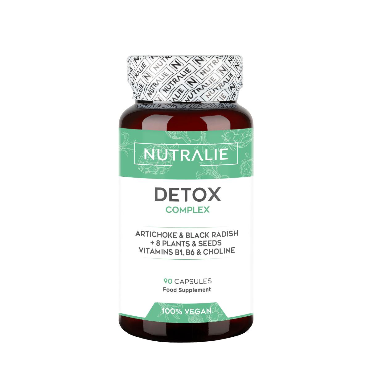 Nutralie Detox complexo com vitaminas B1 + B6 e colina 90 cápsulas
