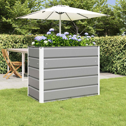 Jardinera Gris Claro 100 X 50 X 77 Cm Acero Galvanizado_1