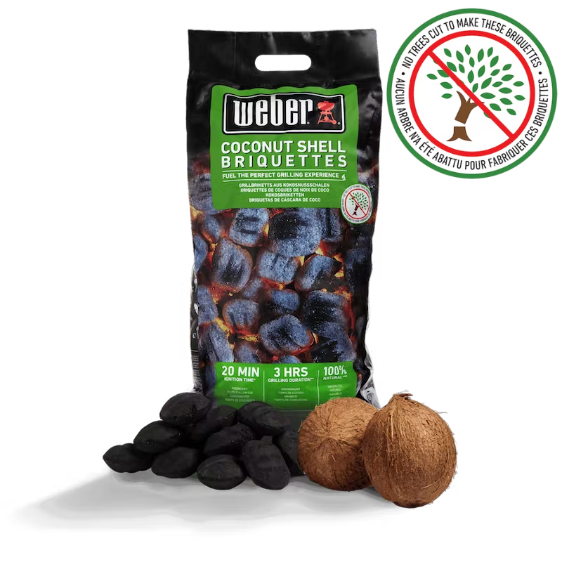Briquetas De Cáscara De Coco Weber - 8kg_0