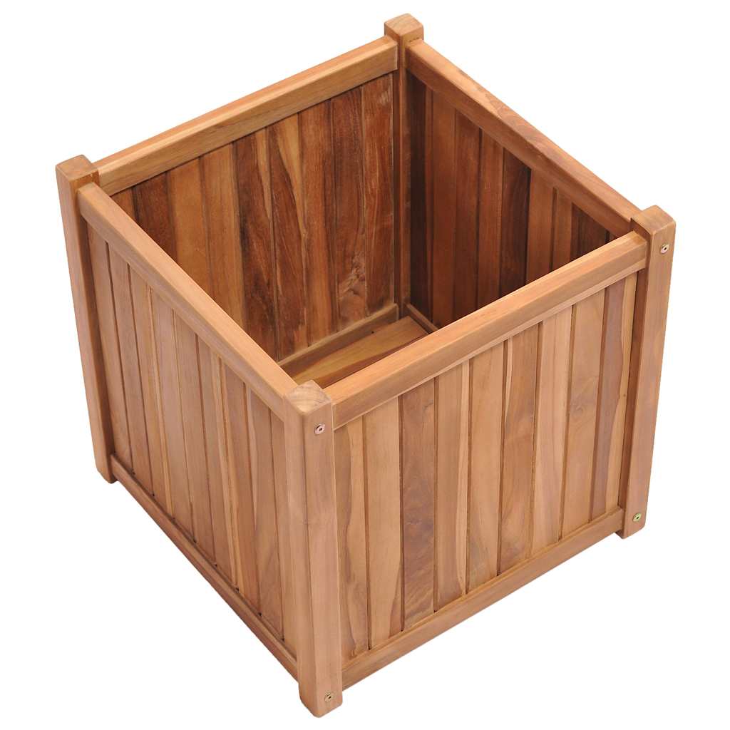 Arriate Elevado Madera Maciza De Teca 50x50x50 Cm_2