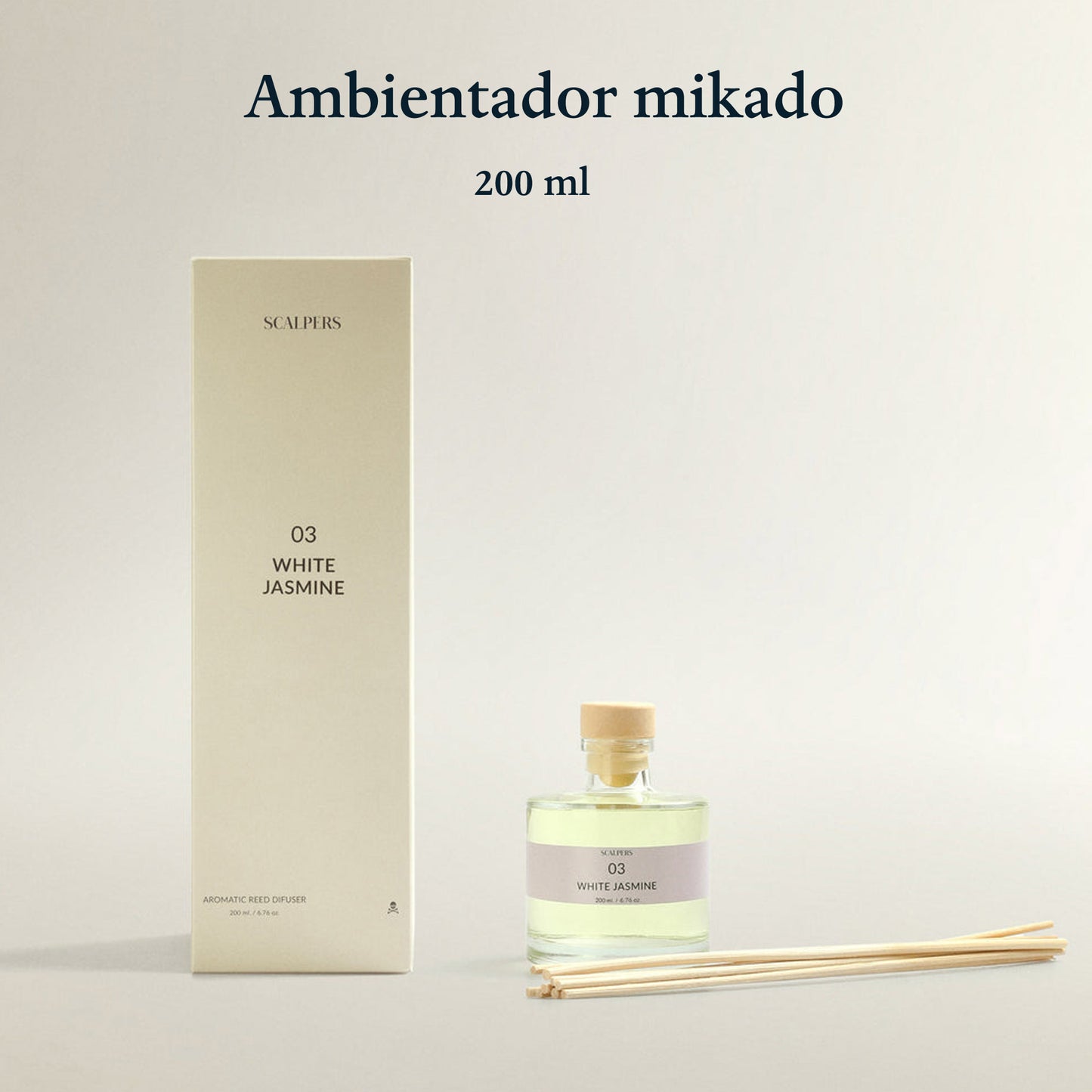 Difusor Mikado 200ml Jazmín Blanco Scalpers_1
