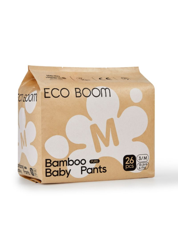 Calças de bambu Pure Ecoboom tamanho M 26 unidades