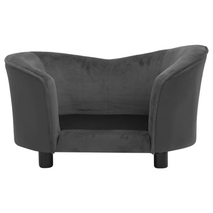 Vidaxl Sofá Para Perros Felpa Y Cuero Sintético Gris Oscuro 69x49x40 Cm_5