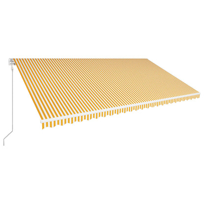 Vidaxl Toldo Automático Retráctil Amarillo Y Blanco 600x300 Cm_0