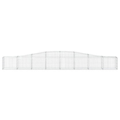 Cestas De Gaviones 9 Uds Forma De Arco Hierro 400x30x40/60 Cm_3