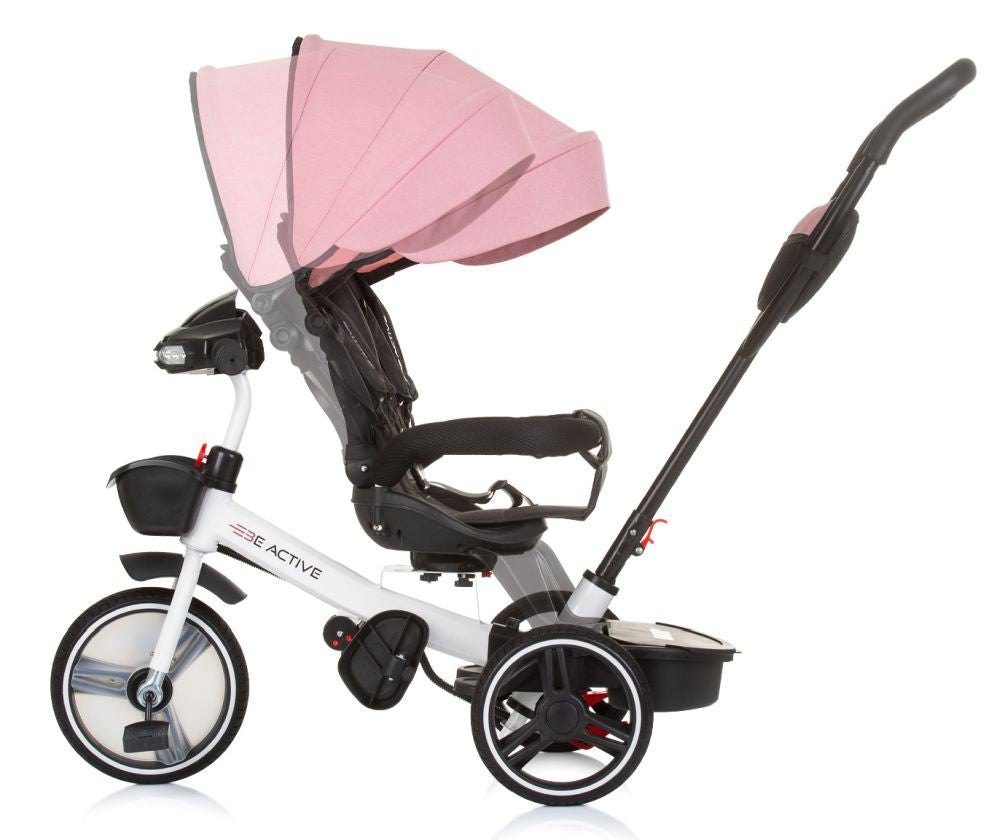 Triciclo Con Capota Y Mango Parental Be Active Pink Linen_3