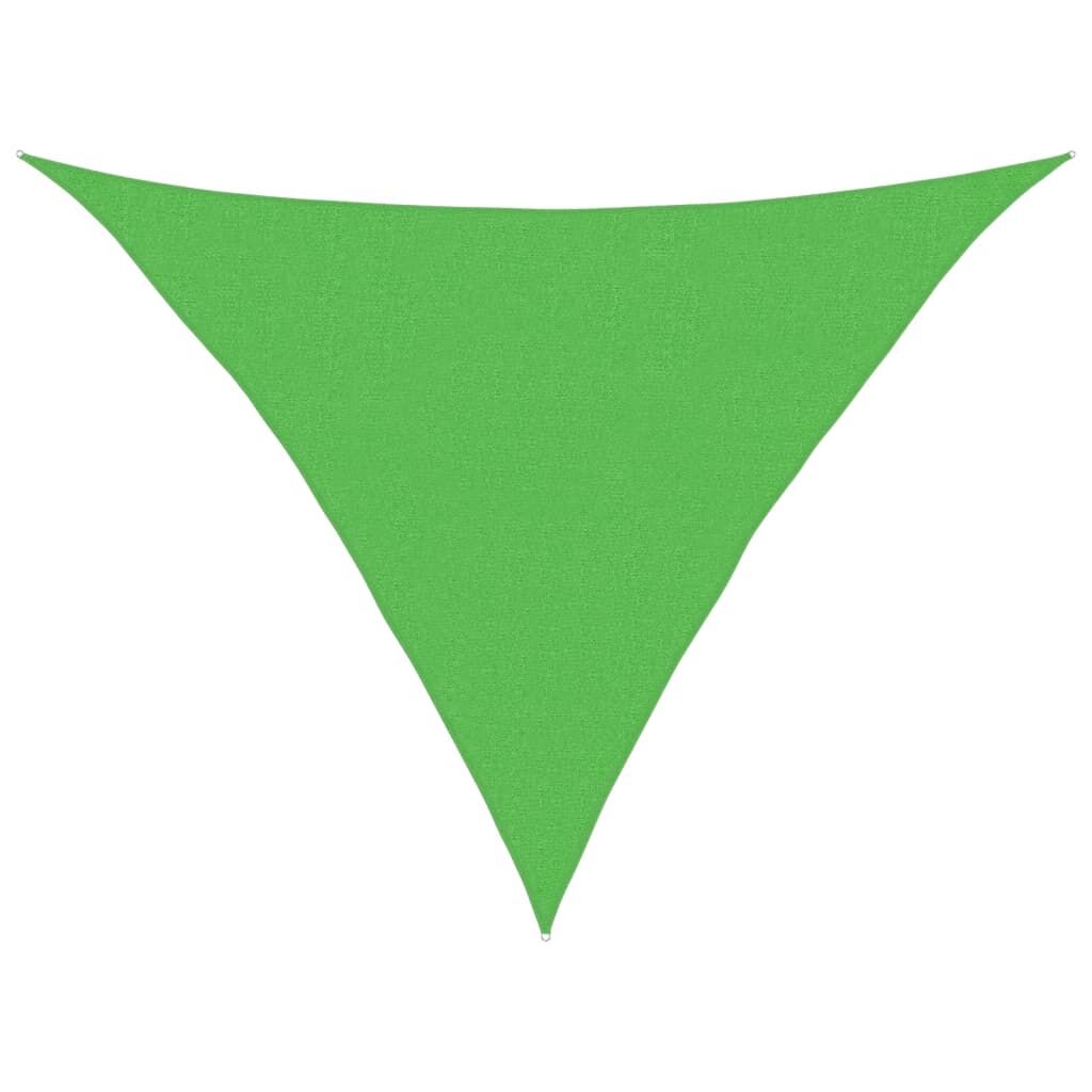 Vidaxl Toldo De Vela Verde Claro Hdpe 160 G/m² 2,5x2,5x3,5 M_0