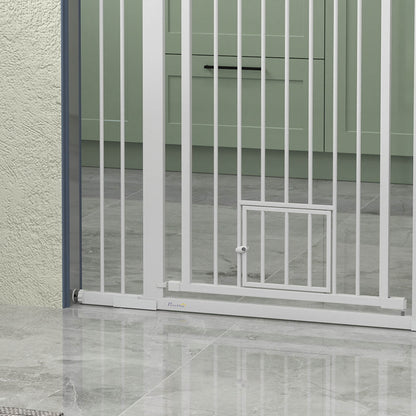 Pawhut Barrera De Seguridad Para Perros Con Ancho Ajustable 76-104 Cm Blanco_4