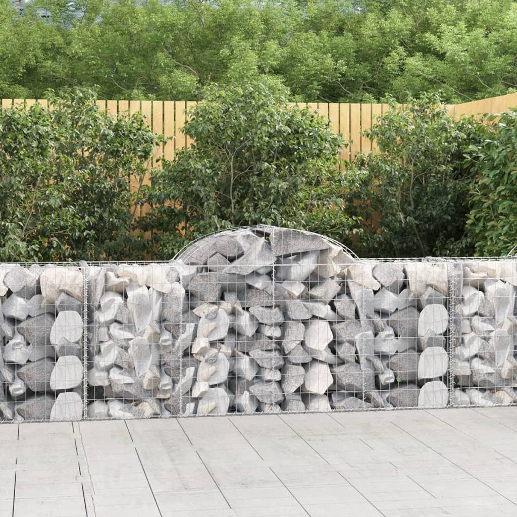Cestas De Gaviones 40 Uds Forma De Arco Hierro 200x50x80/100 Cm_1