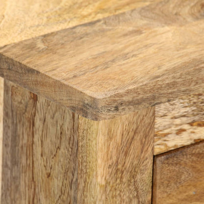Mesita De Noche De Madera Maciza De Mango 65x35x60 Cm_4