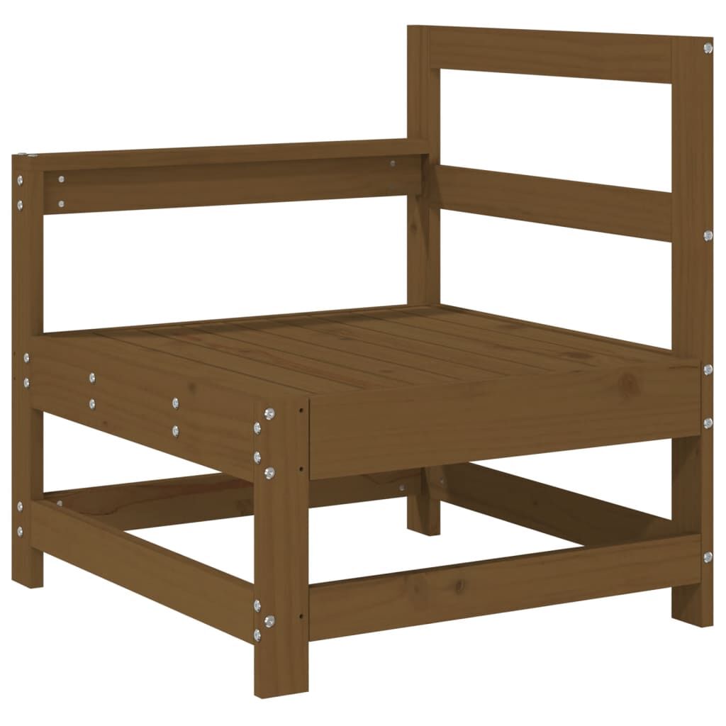 Vidaxl Sofá Esquinero De Madera Maciza De Pino Marrón Miel_0