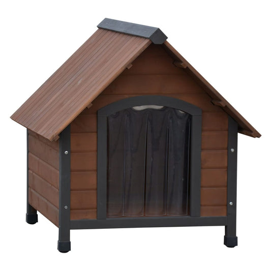 Caseta Para Perros Marron 76x76x72 Cm_0