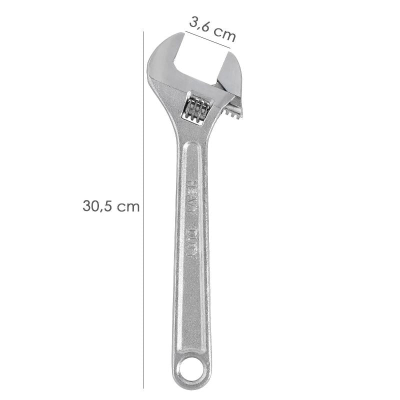 Llave Ajustable Moleta 12 / 300 Mm. Llave Inglesa, Llave Apriete, Llave Ajustable_1
